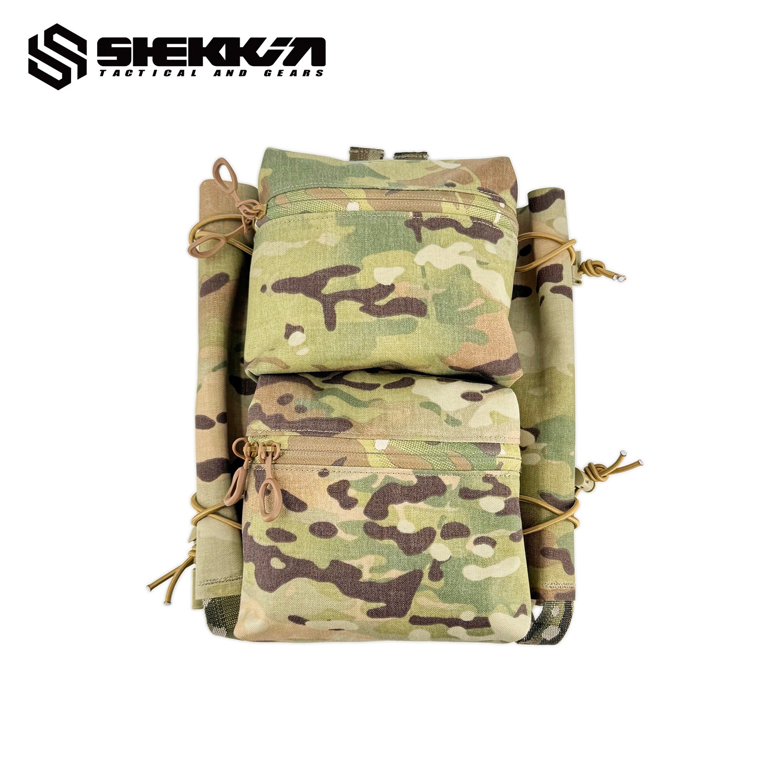 Back Panel Charge Double Pouch - Multicam -Shekkin Gears