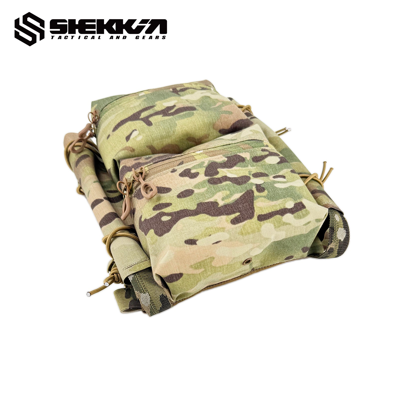 Back Panel Charge Double Pouch - Multicam -Shekkin Gears