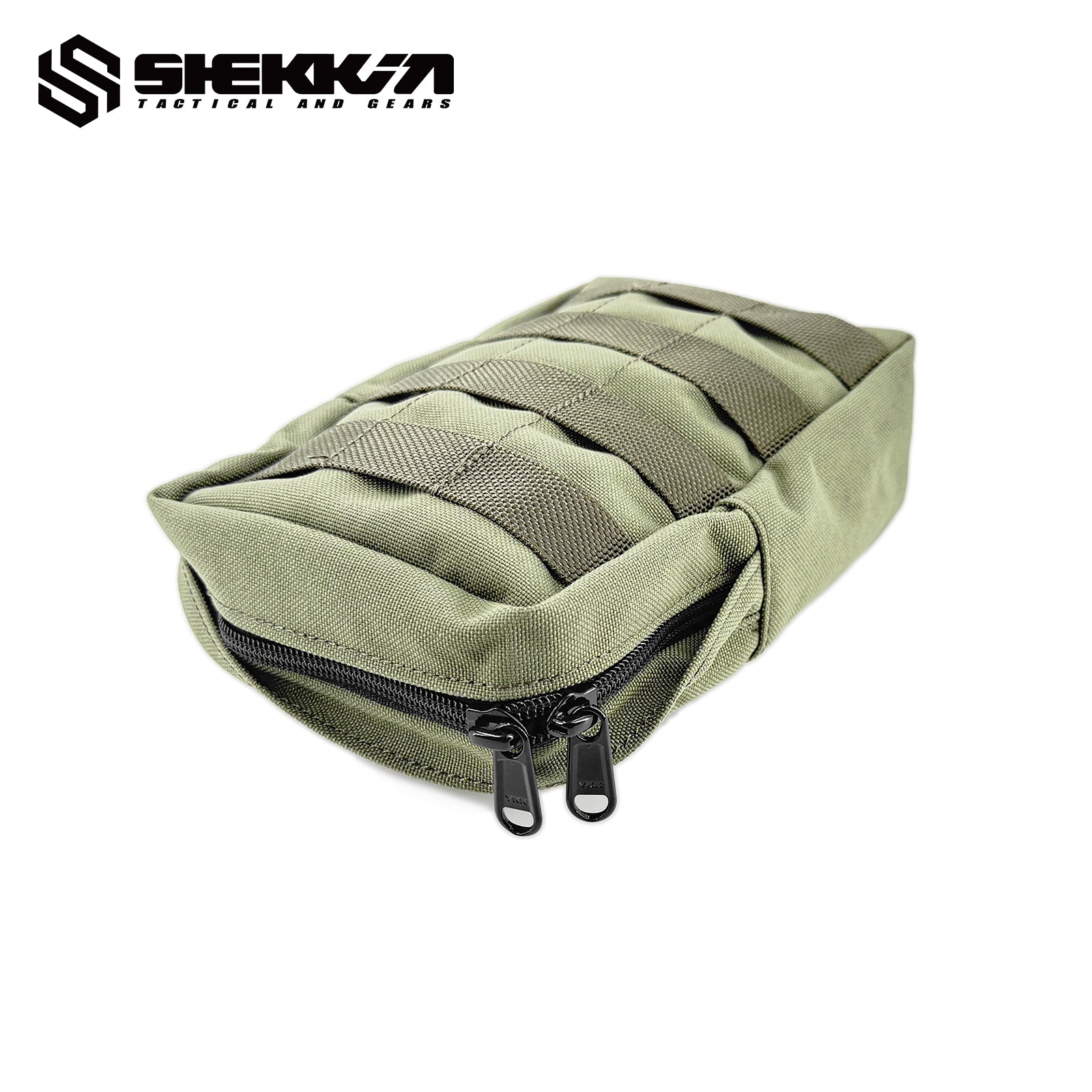 Pre MSA Paraclete style Smoke green vertical utility pouch - Default Title -Shekkin Gears