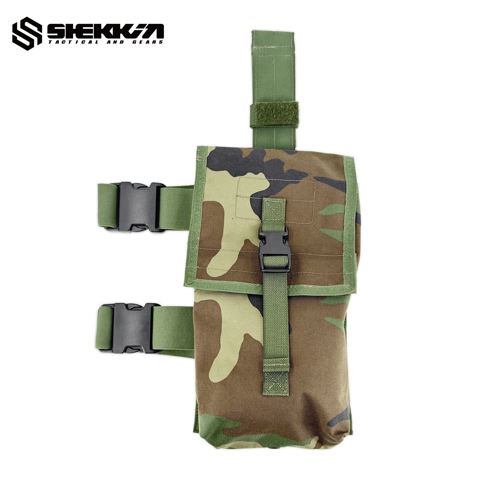 Delta force woodland drop leg utility pouch - Default Title -Shekkin Gears