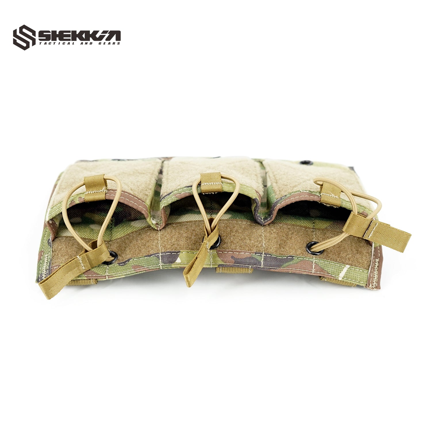 Multicam Paraclete style Triple M4 Mag Pouch 6 columns molle straps - Default Title -Shekkin Gears