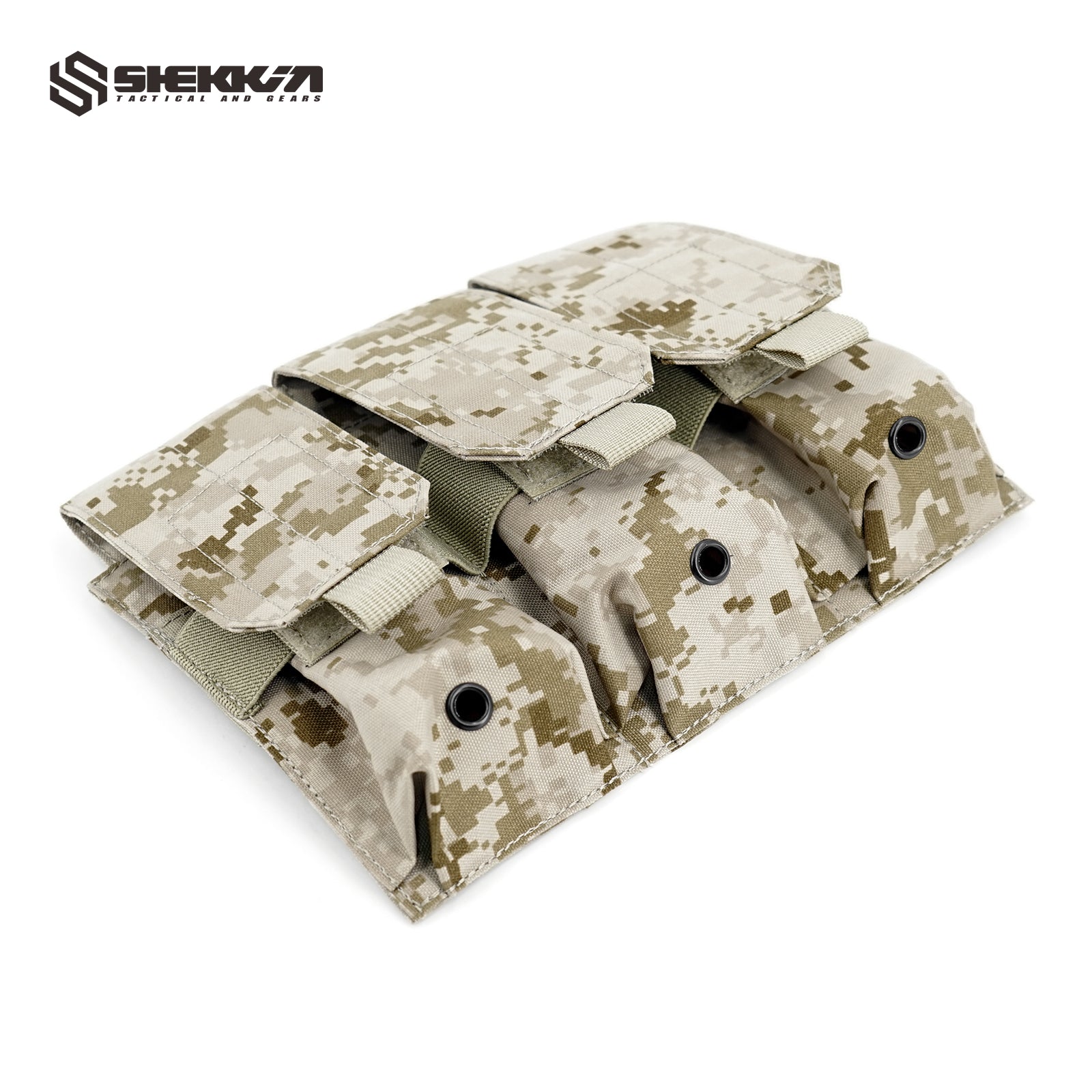 Shekkin gears triple M4 mag pouch - AOR1 webbing -Shekkin Gears