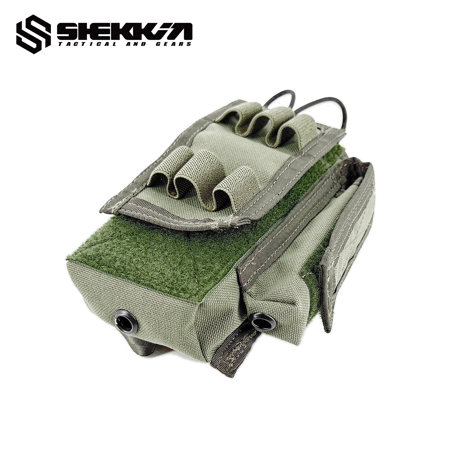 Pre MSA Paraclete style Smoke green MBITR Radio pouch - Default Title -Shekkin Gears