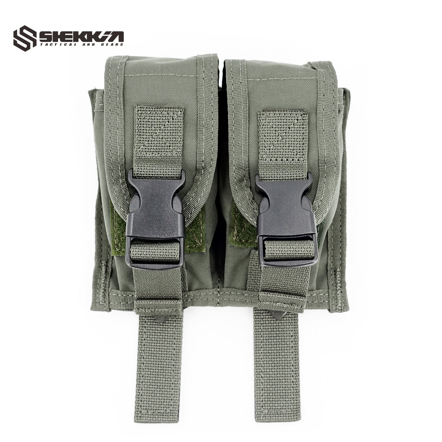 Pre MSA Paraclete style double smoke pouch with buckles - Default Title -Shekkin Gears