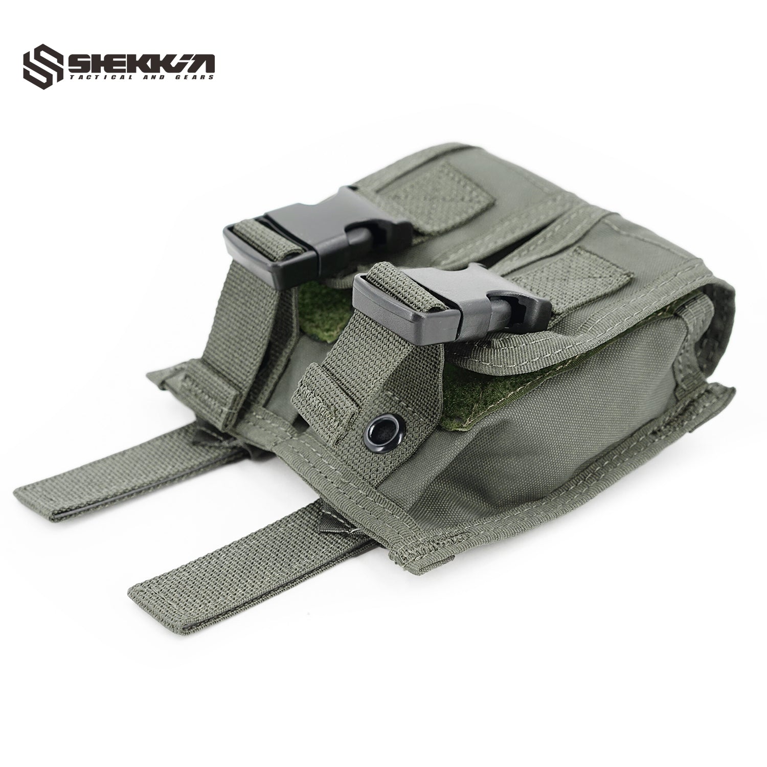 Pre MSA Paraclete style double smoke pouch with buckles - Default Title -Shekkin Gears