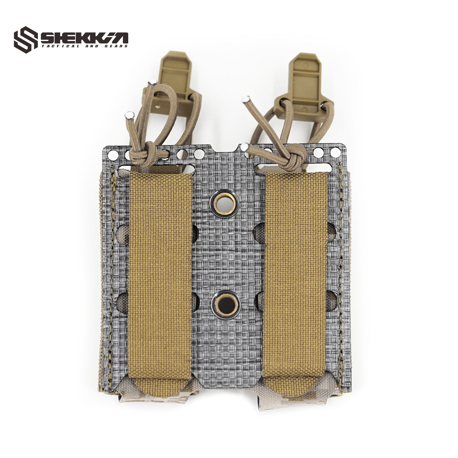 Double 9mm mag pouch with Tegris plate - Shekkin Gears