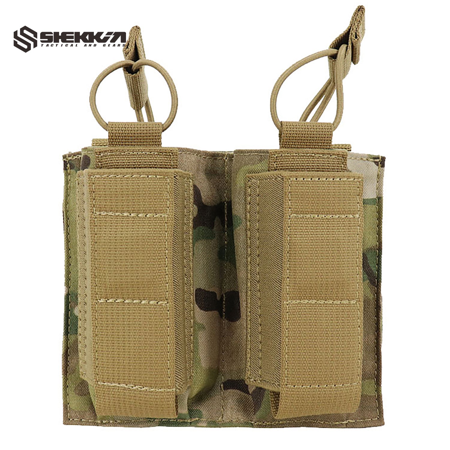 TAG style Molle shingle pistol/ M4 Mag pouch - Multicam -Shekkin Gears