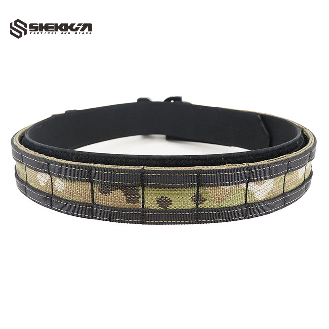 Senshi style combat belt with budget buckle - 1.75 inches / S / Multicam + Black webbing -Shekkin Gears