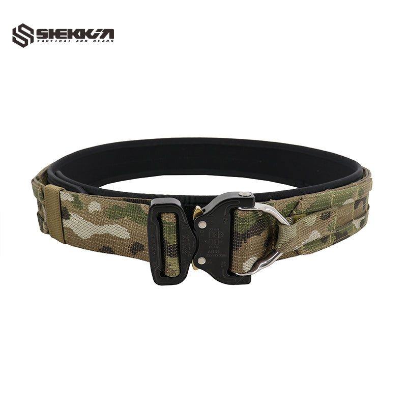 Senshi style combat belt with Original alpine buckle - 1.75 inches / S / Multicam + Multicam webbing -Shekkin Gears