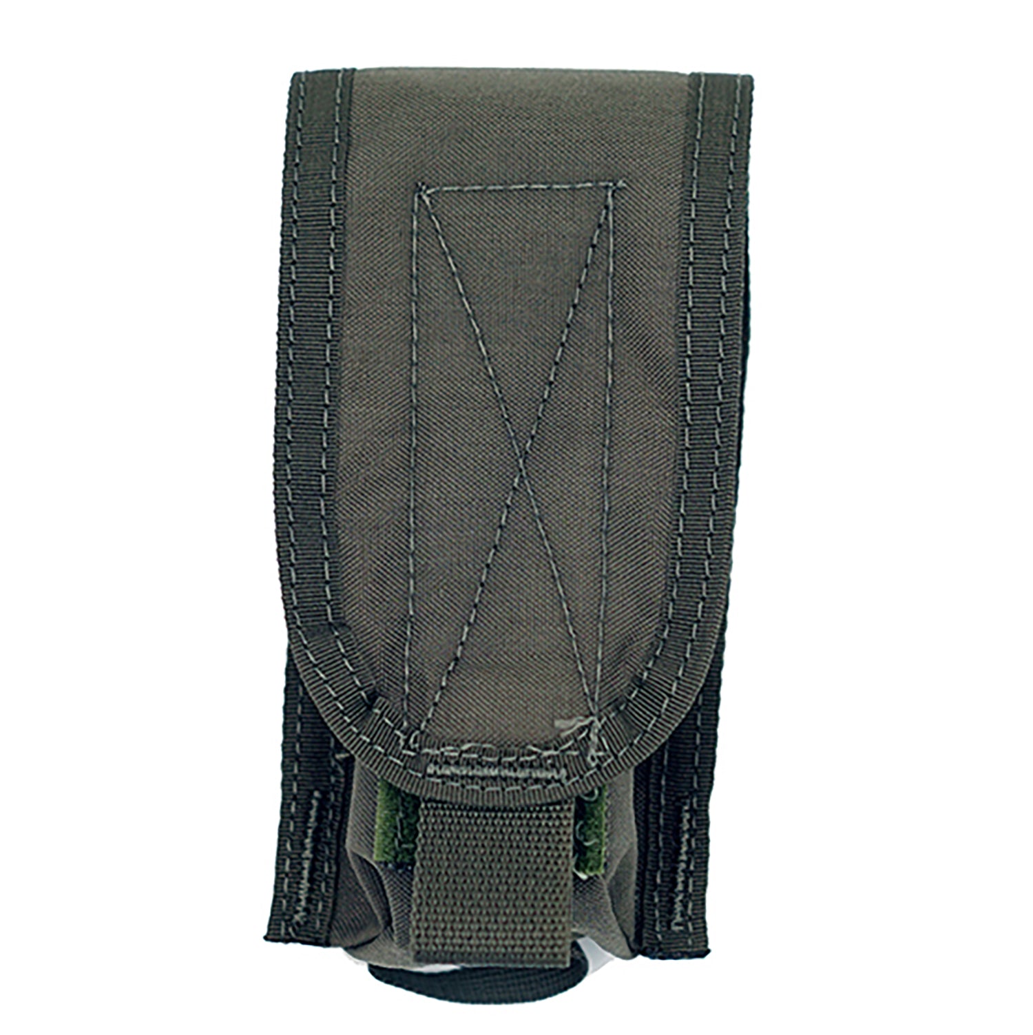 Pre MSA Paraclete style Smoke green single flash bang pouch with round & square flap - Round flap -Shekkin Gears