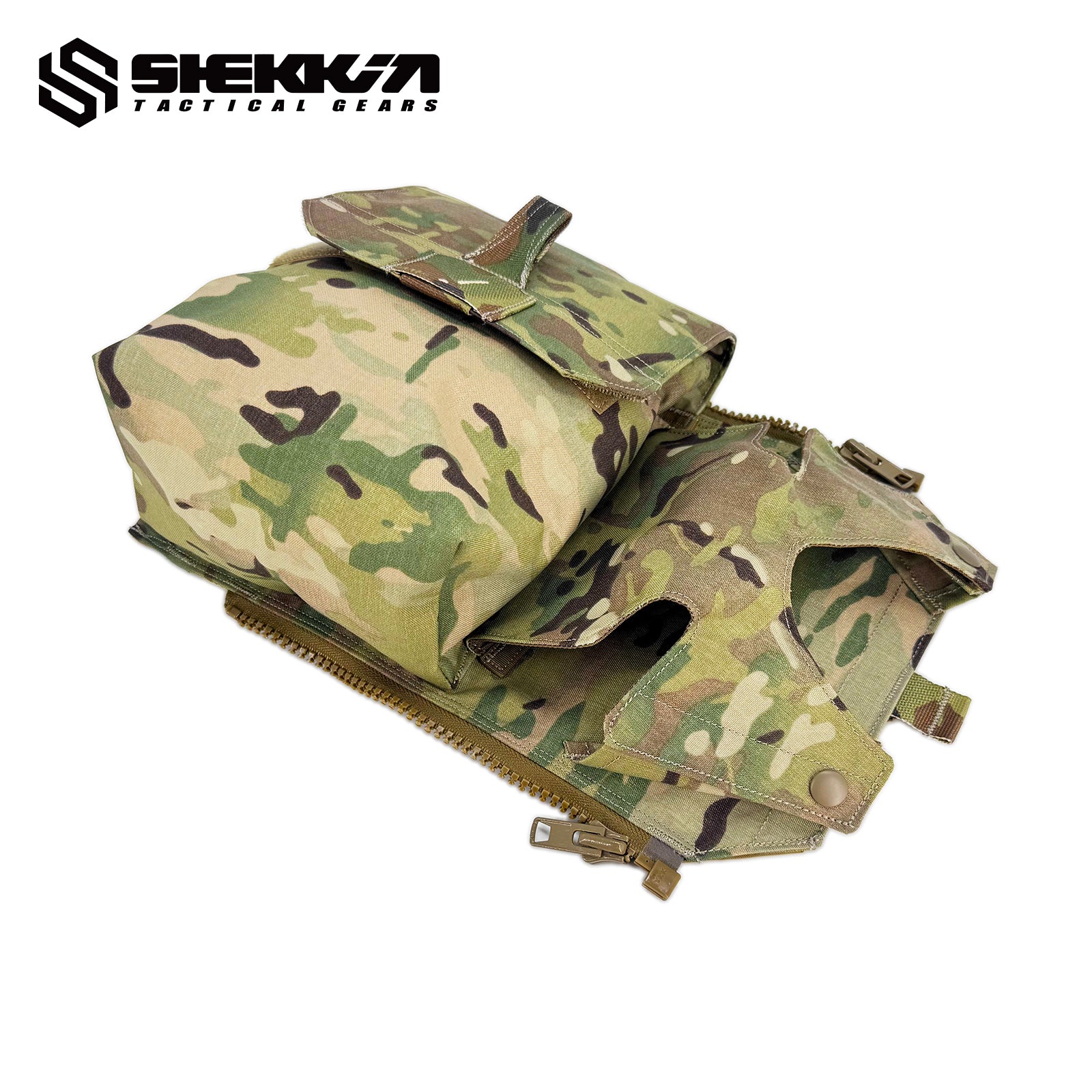 Tactical Assaulter’s Zip-On Back Panel with Blower Gas Mask Pouch