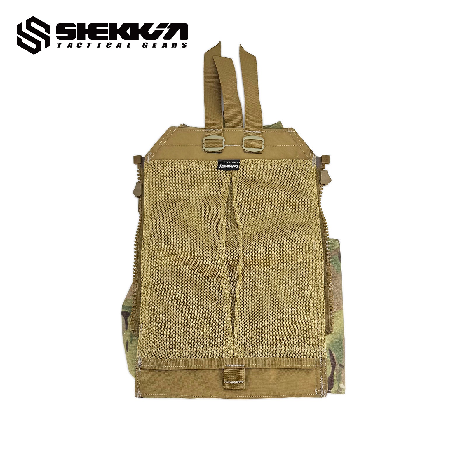 Tactical Assaulter's Zip-On Back Panel with Blower Gas Mask Pouch