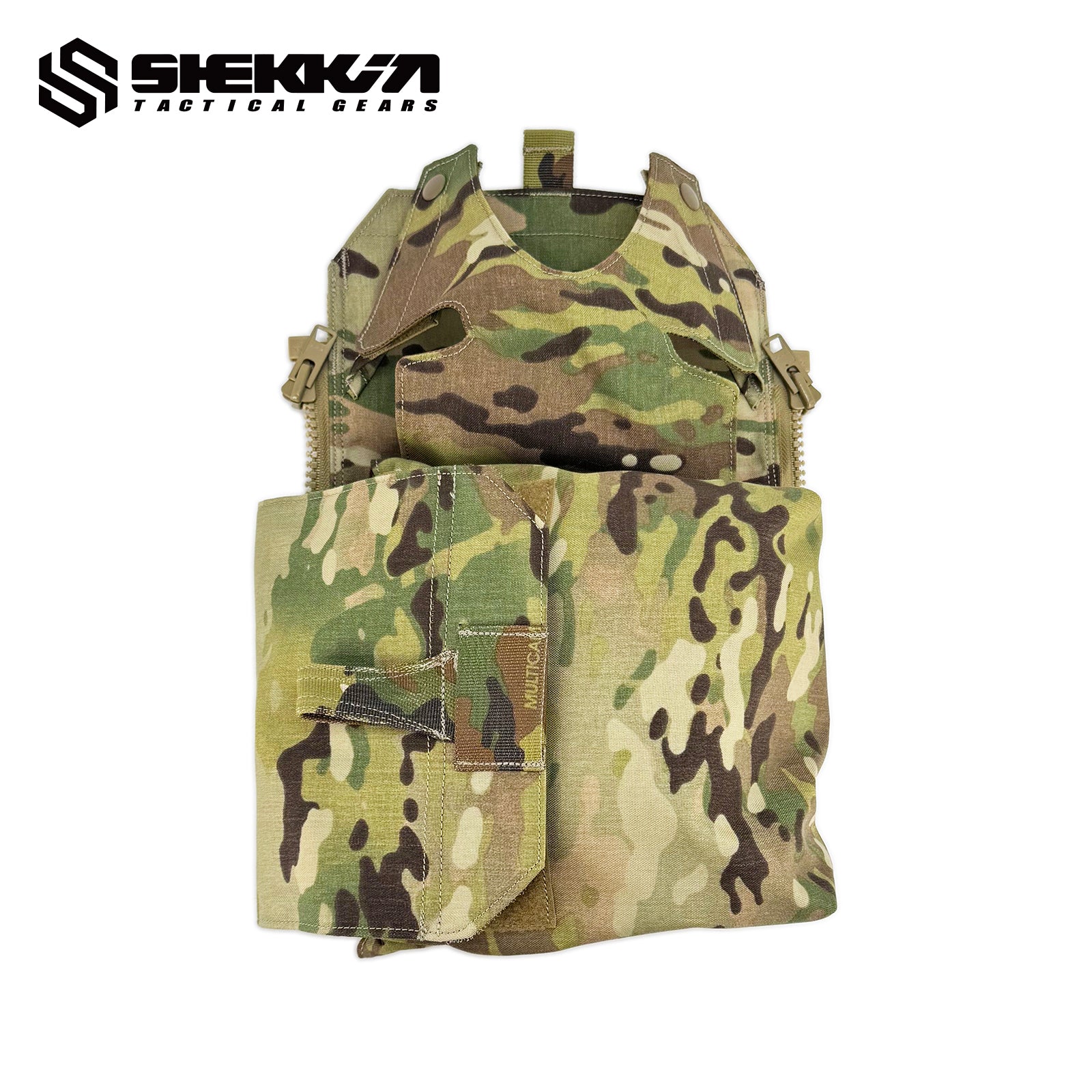 Tactical Assaulter’s Zip-On Back Panel with Blower Gas Mask Pouch