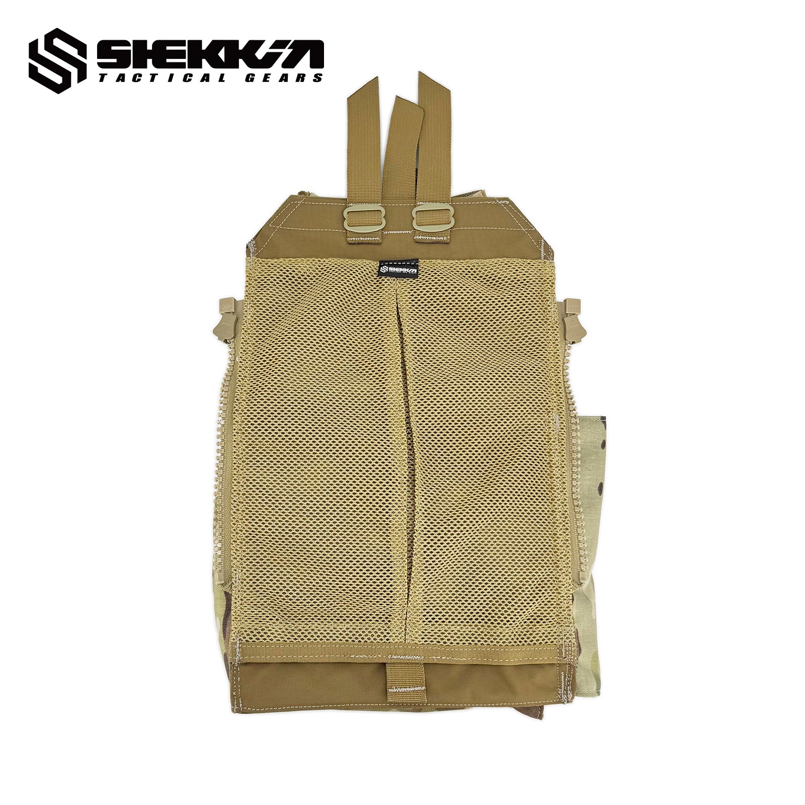 Tactical Assaulter's Zip-On Back Panel with Blower Gas Mask Pouch