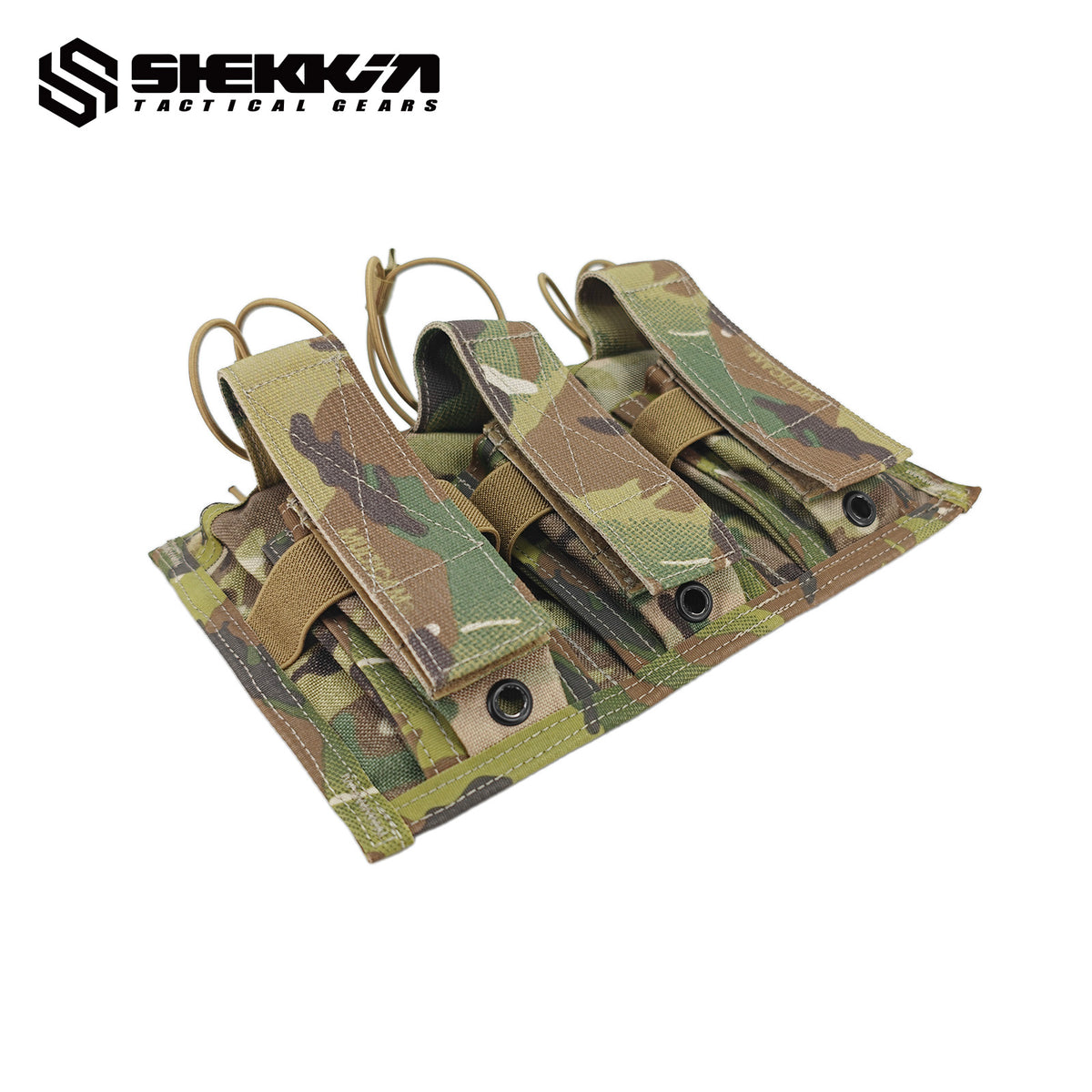 Paraclete ATX style Multicam Tiered Triple Rifle/Pistol Mag Pouch 6 Coloums Molle Straps