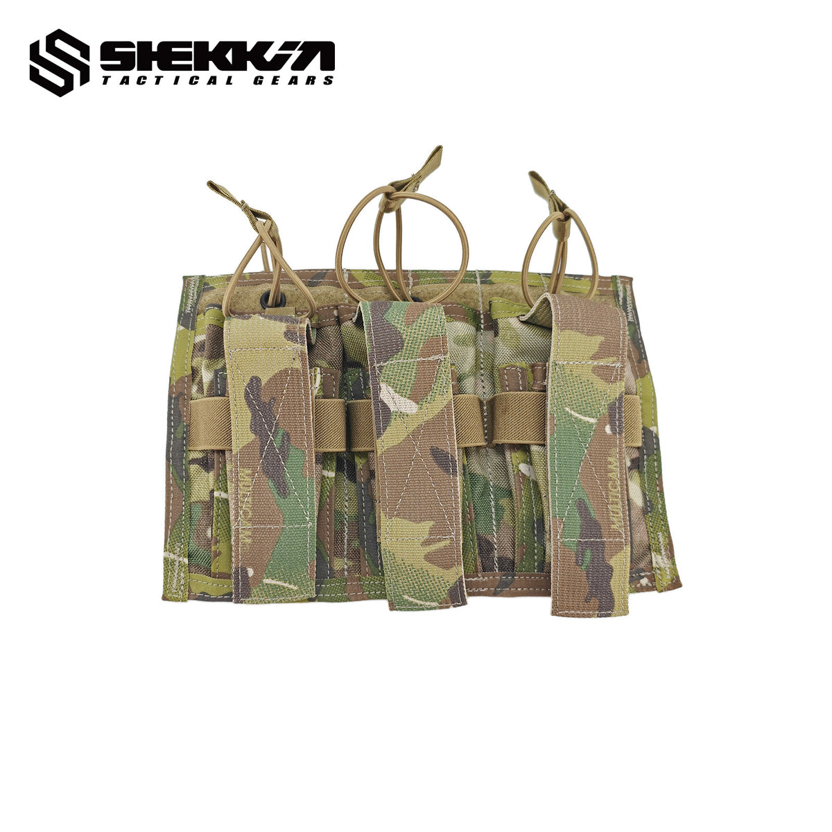 Paraclete ATX style Multicam Tiered Triple Rifle/Pistol Mag Pouch 6 Coloums Molle Straps