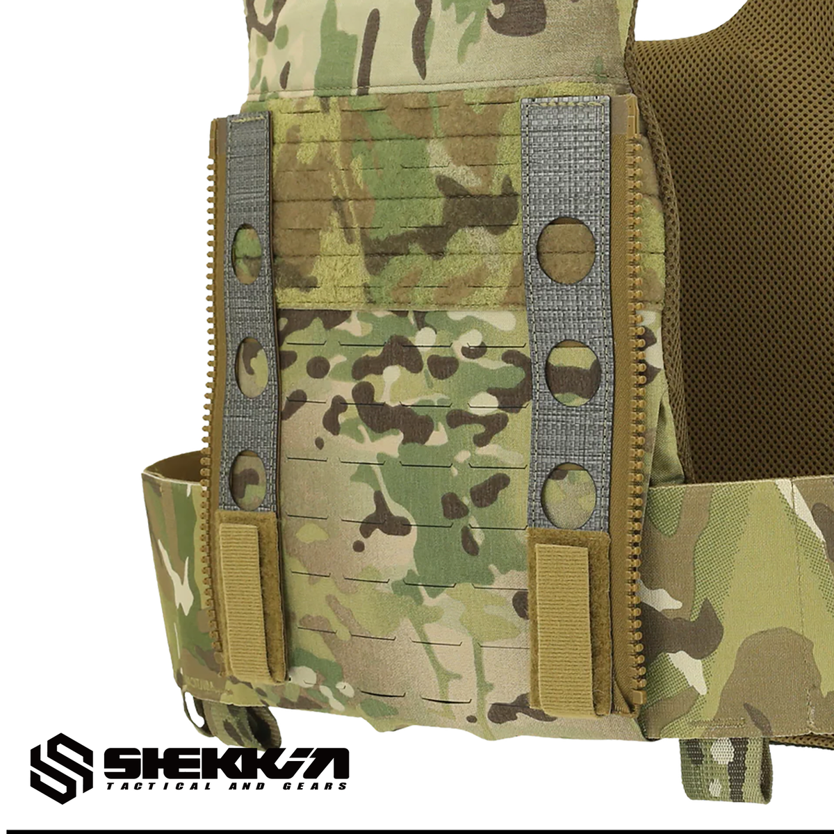Special force tactical gears fcpc Back Panel MOLLE Zipper Kit