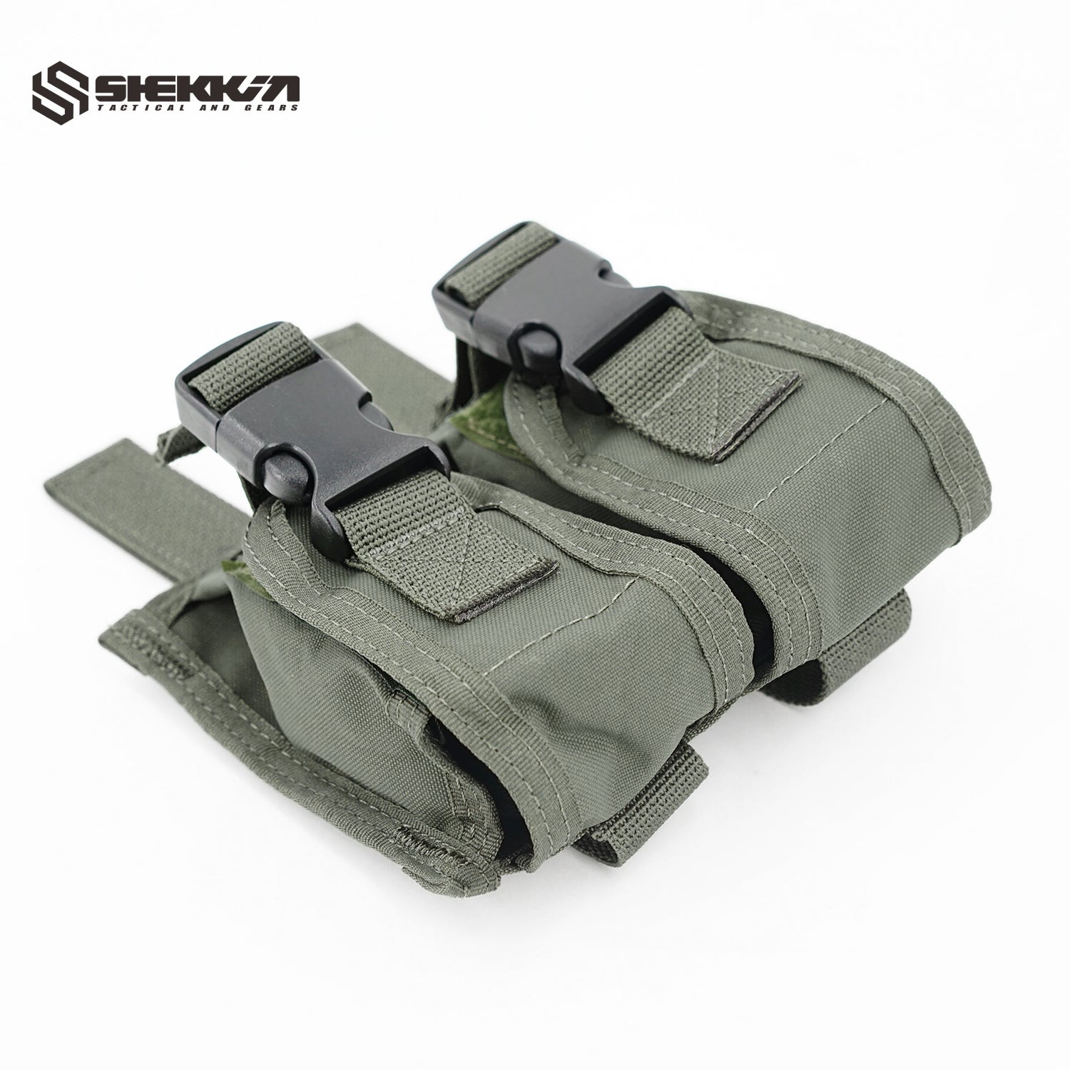 Pre MSA Paraclete style double smoke pouch with buckles - Shekkin Gears