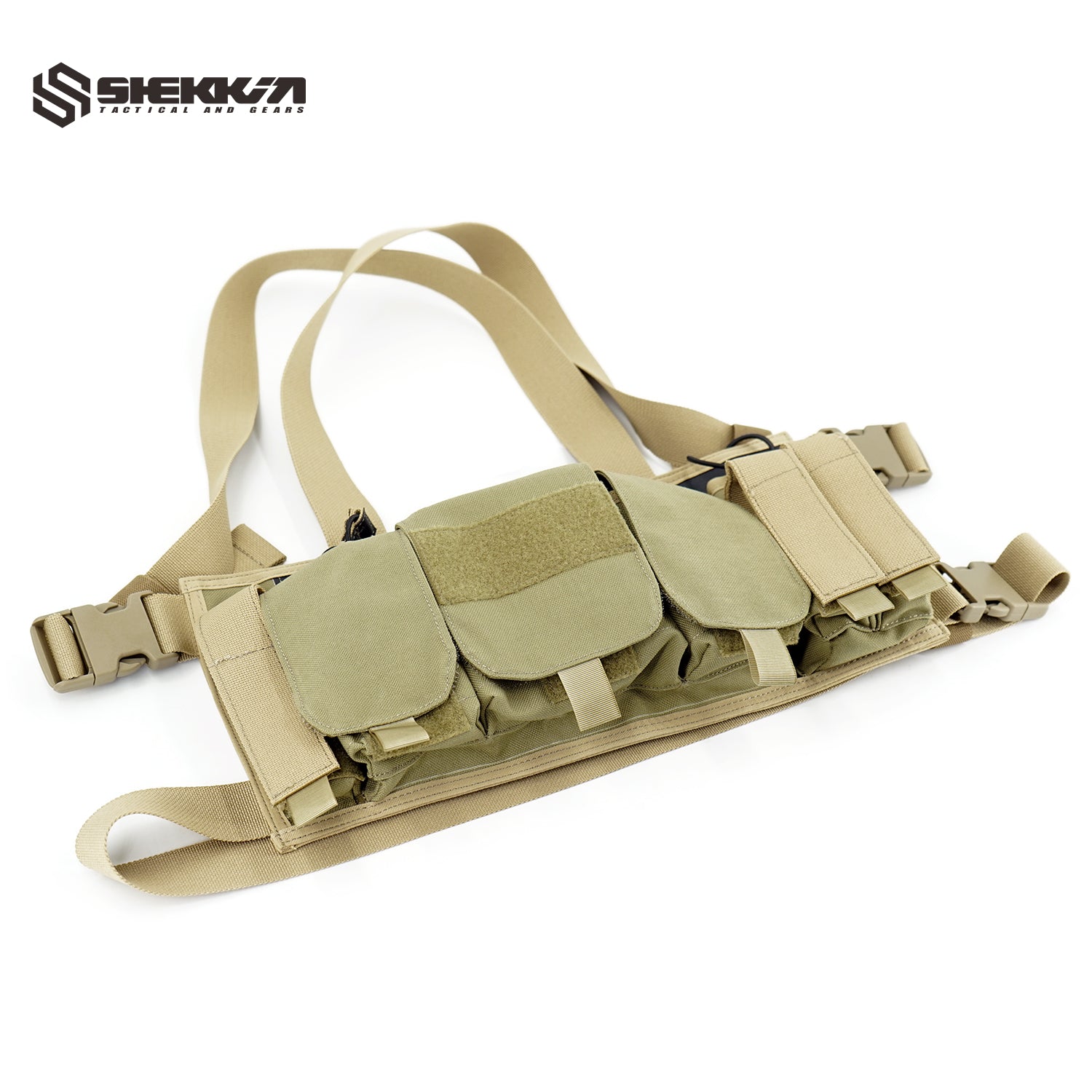 DBT style Lowvis chest rig in Kakhi