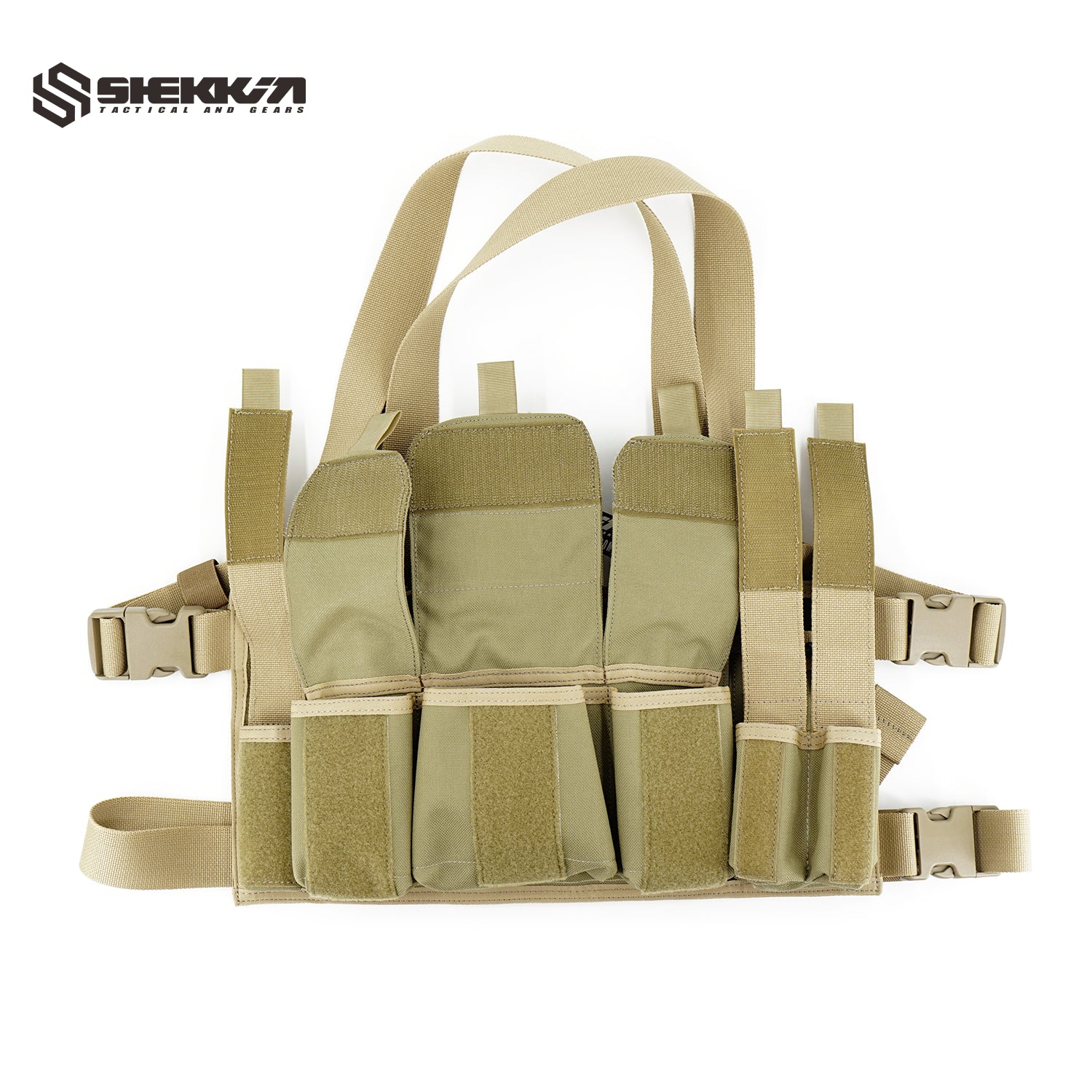 DBT style Lowvis chest rig in Kakhi