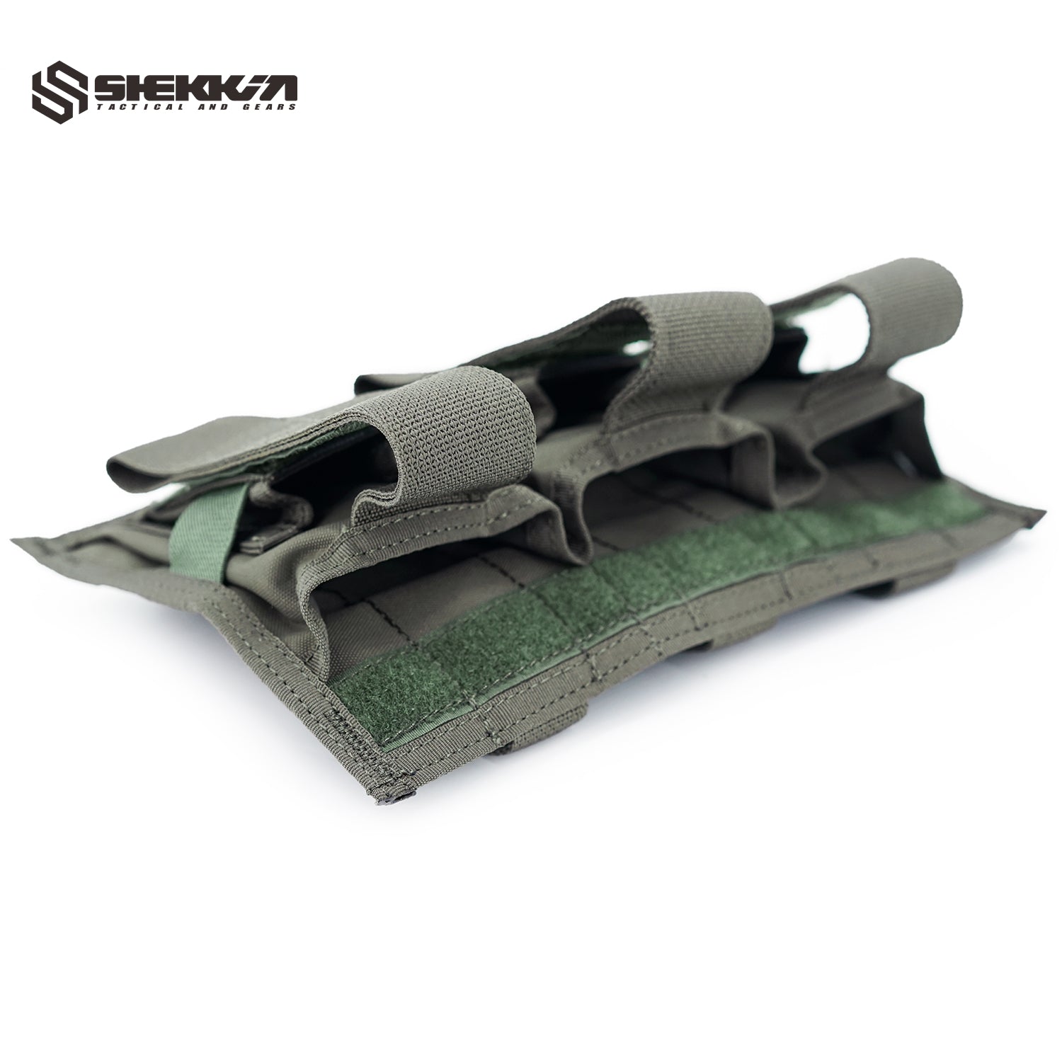 Paraclete ATX style Smoke green tiered triple rifle/ pistol mag pouch - Shekkin Gears