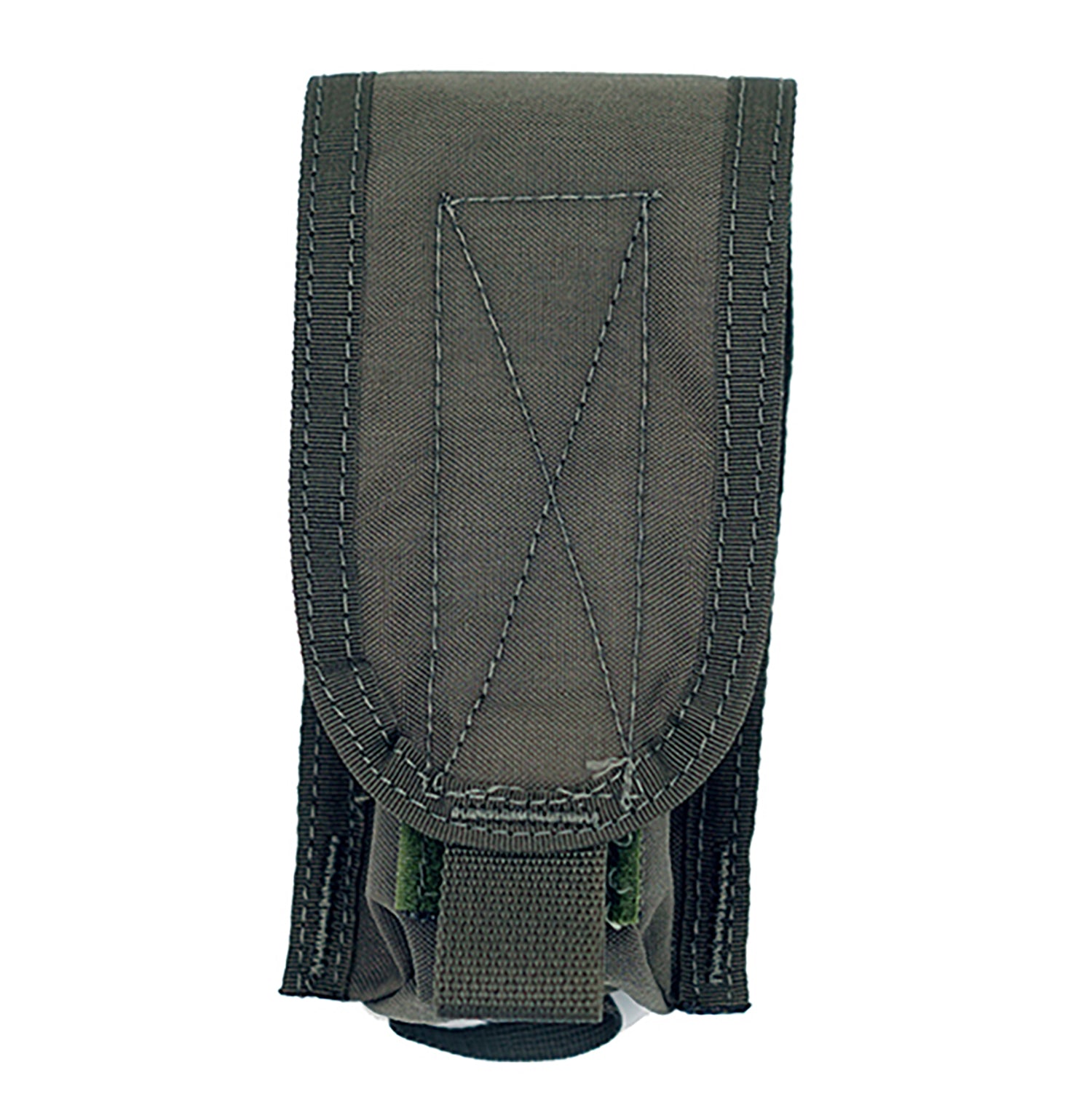 Pre MSA Paraclete style Smoke green single flash bang pouch with round & square flap - Shekkin Gears