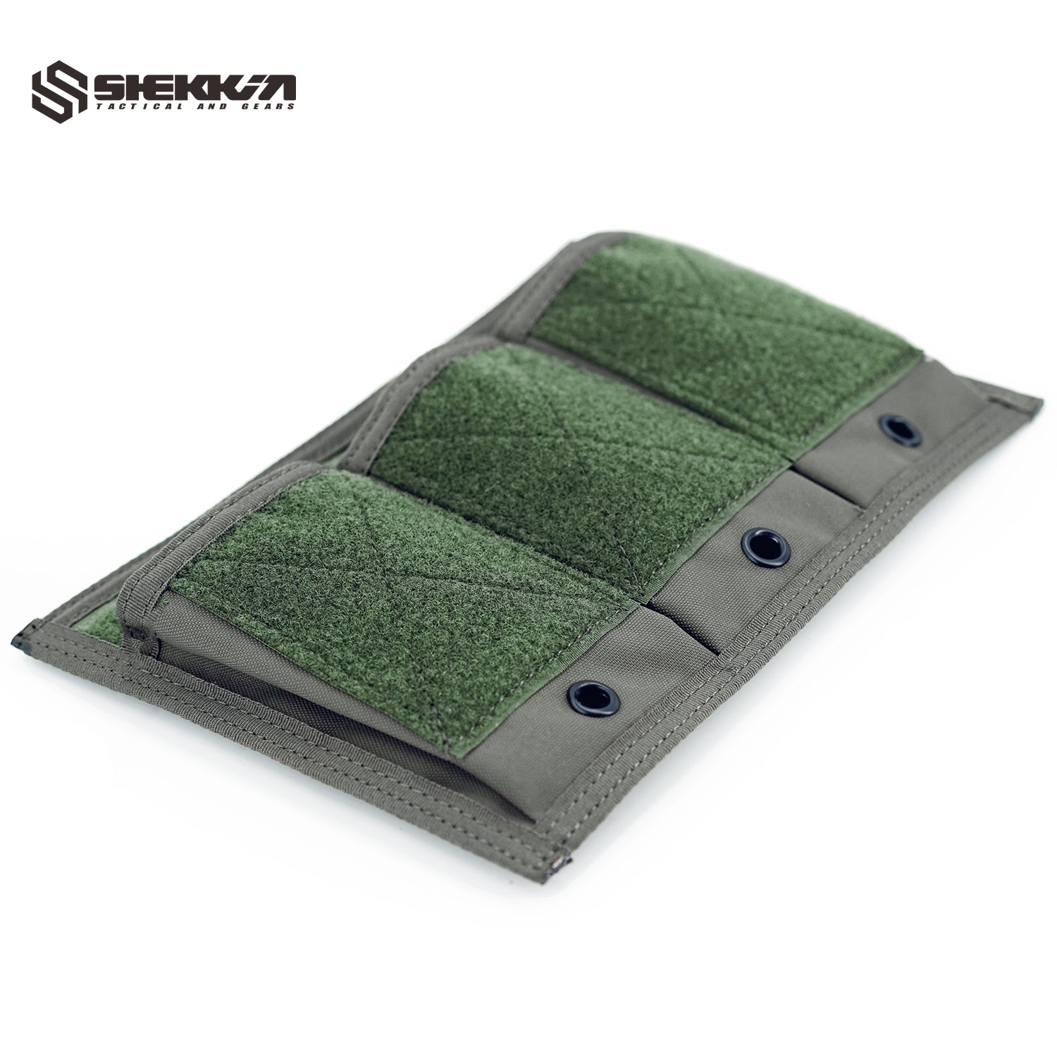 Pre MSA Paraclete style Smoke green triple M4 mag pouch with velcro back
